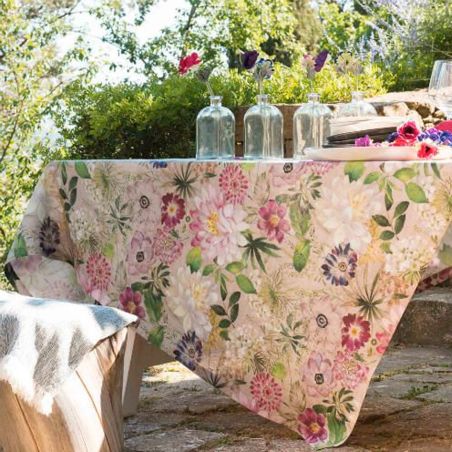 Tischläufer aus Leinen 85x85 cm von Tessitura Toscana La Vie En Rose