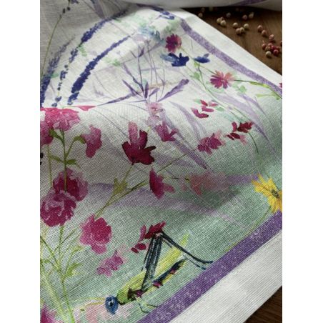 Weiße Ecktischdecke cm.170X360