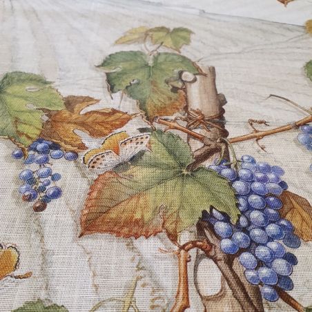Violette cremefarbene Tischdecke cm.160X230