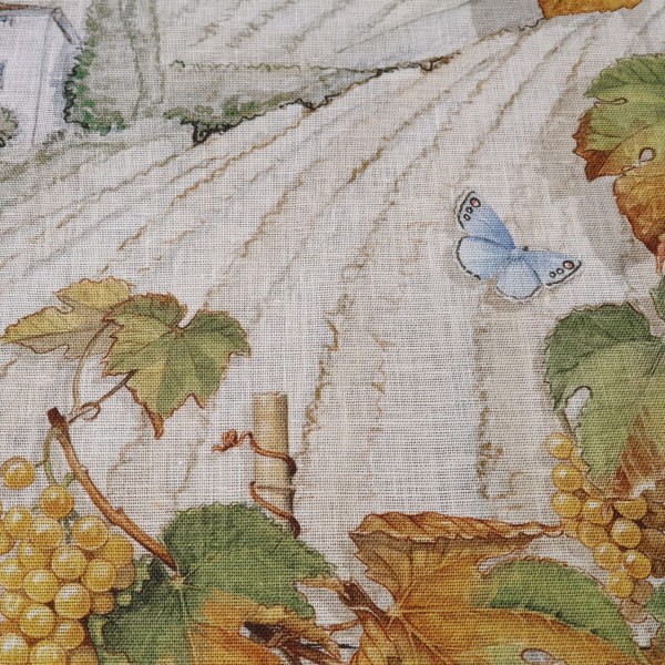 Violette cremefarbene Tischdecke cm.160X230