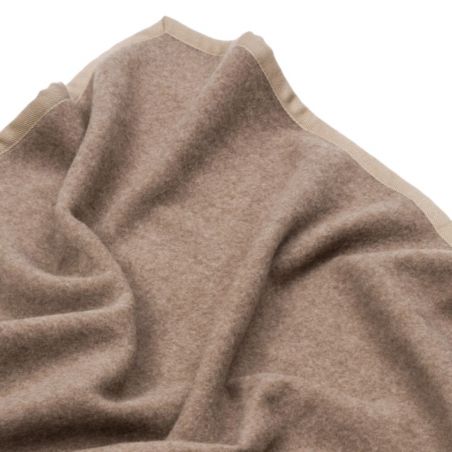 Coperta in lana letto matrimoniale Lanerossi Cortina colore marrone