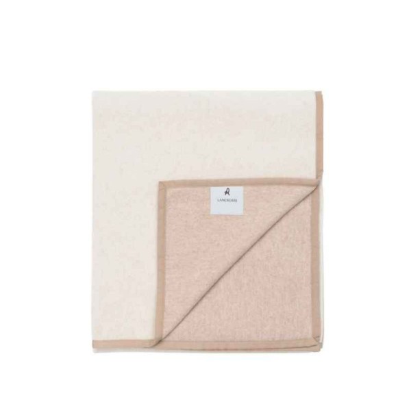 Coperta in lana letto matrimoniale Lanerossi Cortina colore Ecru