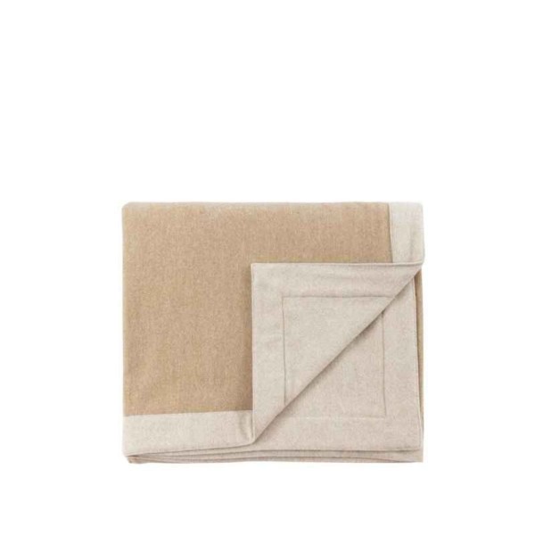 Coperta in lana letto matrimoniale Lanerossi Afrodite colore Cammello