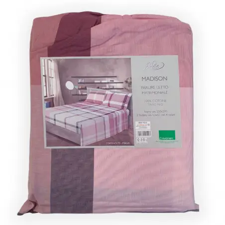 Parure de lit housse de couette lit 1 place et demie Cavaliers Madison couleur Mauve