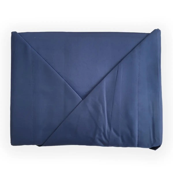 Completo lenzuola in raso letto Matrimoniale Cavalieri Byron colore Blu