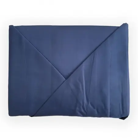 Completo copripiumino in raso letto Matrimoniale Cavalieri Byron Lux colore Blu