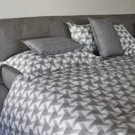 Completo Copripiumino letto Matrimoniale Fazzini Torre Branca colore Grigio