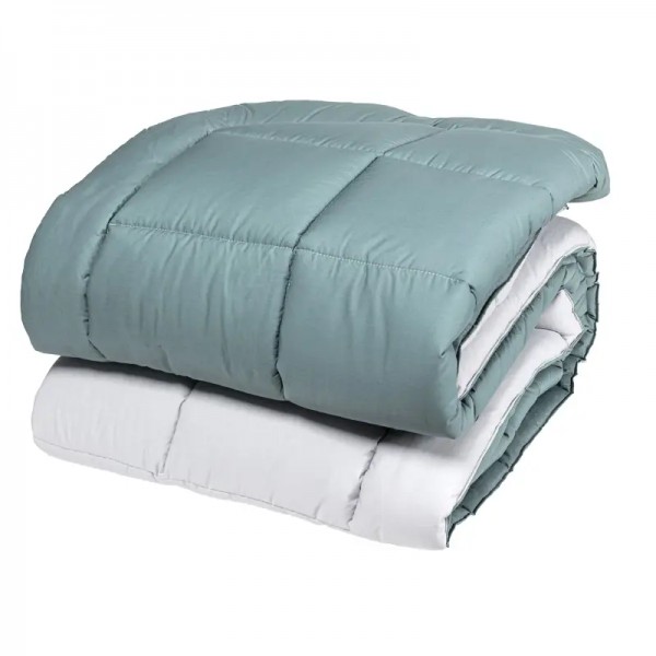 Trapunta Invernale letto matrimoniale Fazzini Dialogo colore Petrolio + Perla