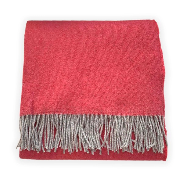 Plaid in cashmere letto singolo Lanerossi Himalaya colore lampone