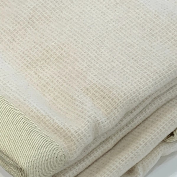 Plaid in lana letto matrimoniale Lanerossi colore bianco/beige