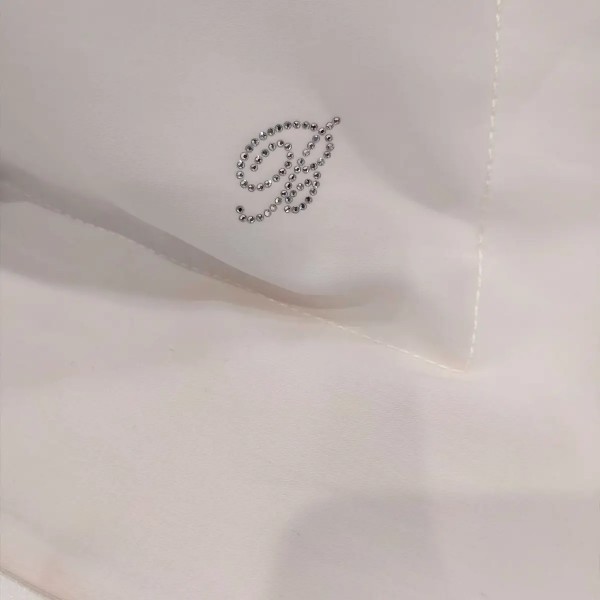 Completo lenzuola in seta letto matrimoniale Blumarine colore bianco