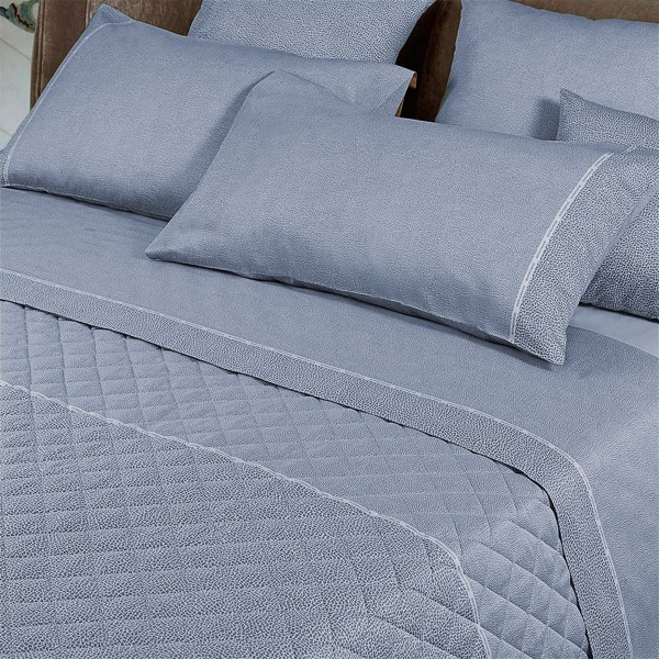 Gabel Lenzuola Matrimoniali Completo Letto 100% Cotone Stampato Set:  Lenzuolo Sopra + Sotto con Angoli + 2 Federe colore Lino - Premium