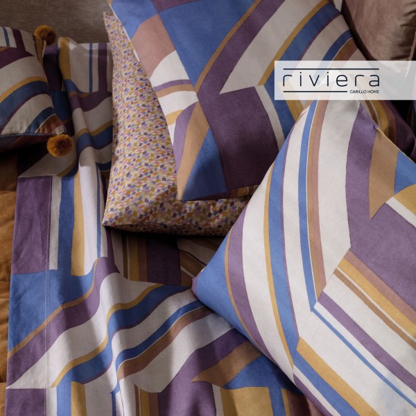 Parure Copripiumino letto Singolo Carillo Riviera colore Viola Nirvana