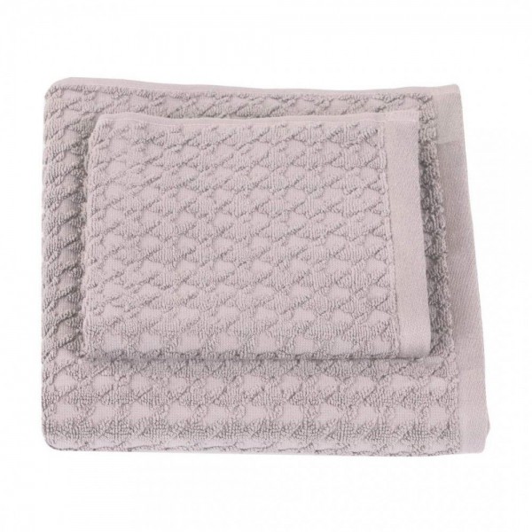 Coppia 1+1 Asciugamani Bagno Dondi Couture colore Argento