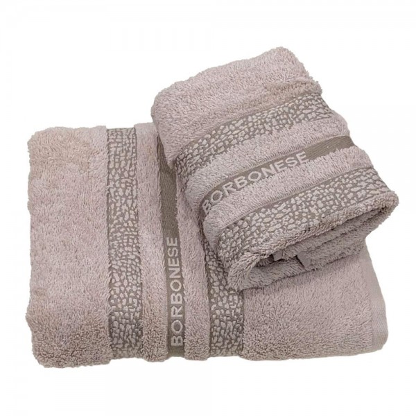 Coppia 1+1 Asciugamani Bagno Borbonese Minimal colore Corda