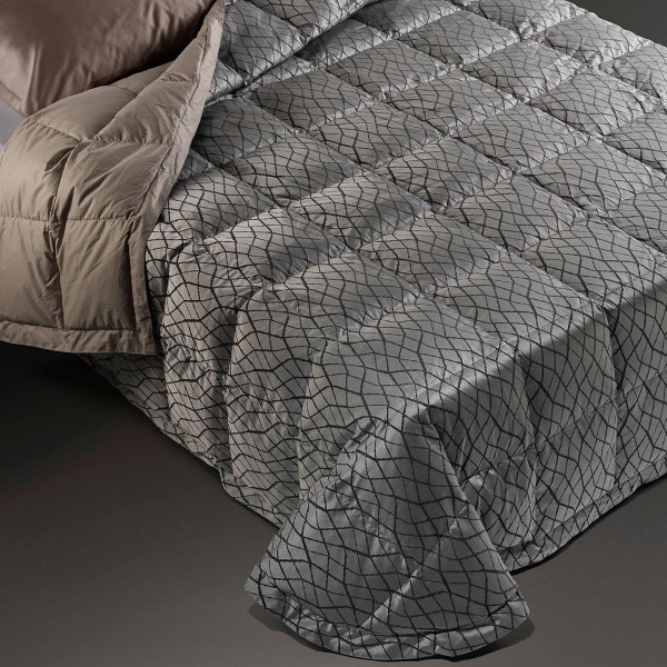 Trapunta in piuma letto matrimoniale DaunenStep Bellapiuma Classic Winter colore Grigio