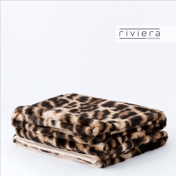 Plaid cm 210x240 Carillo Hygge Animalier colore leopardato