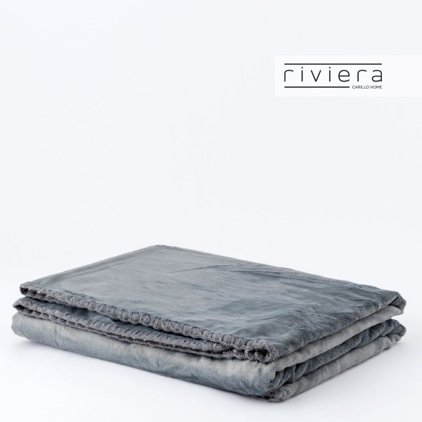 Plaid cm 210x240 Carillo Bunny colore grigio platino