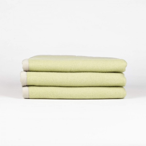 Coperta in lana letto matrimoniale Lanerossi Thema colore verde/ecru