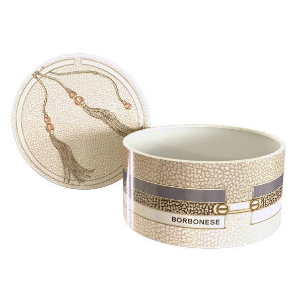 Scrigno rotondo in porcellana Borbonese Ascot