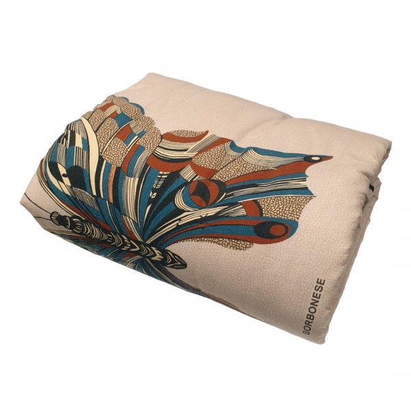 Plaid imbottito 140x180 cm Borbonese Iconico Papillon colore Marrone