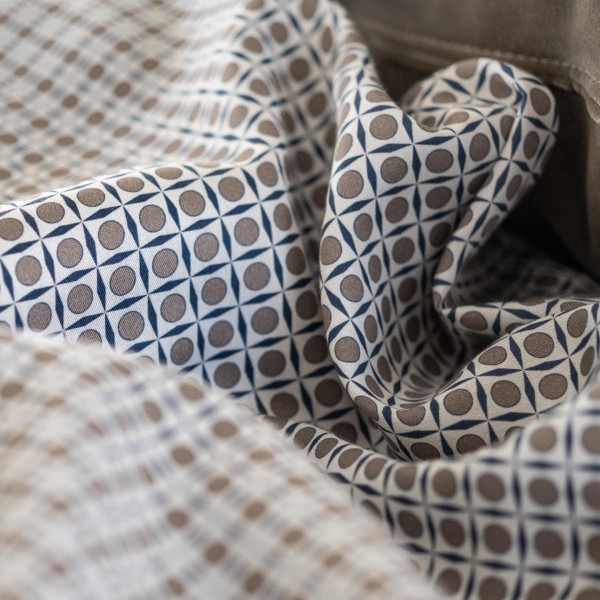 Ensemble de draps pour lit double en satin de coton Galizzi Jay, couleur bois de marine