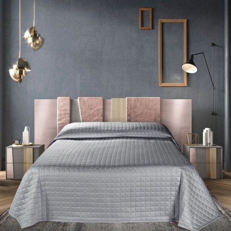 Bettdecke Cavalieri Picasso für ein Doppelbett aus Satin Perlenfarbe