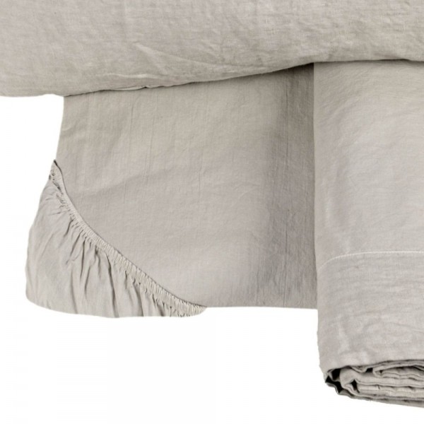 Ensemble de draps pour lit matrimonial Fazzini Incontri, couleur Travertin