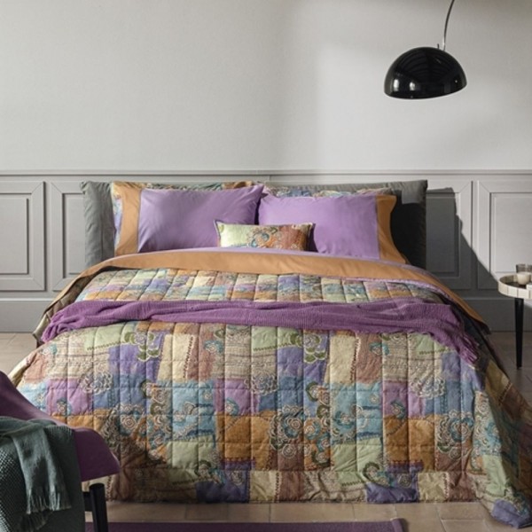 Bettwäscheset für Doppelbett von Fazzini Crazy in der Farbe Malve