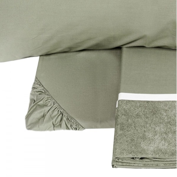 Draps complets lit double Fazzini Galuchat couleur Vert