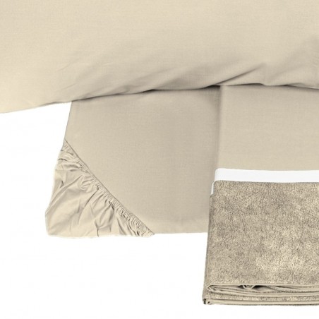 Draps complets lit double Fazzini Galuchat couleur Nougat