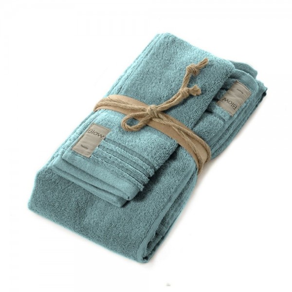 Set asciugamani 1+1 Fazzini Coccola colore Petrolio