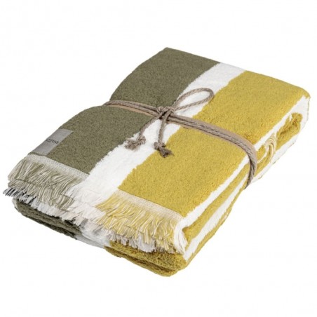 Serviette de bain Fazzini Gradazioni 100X180 couleur vert-ocre