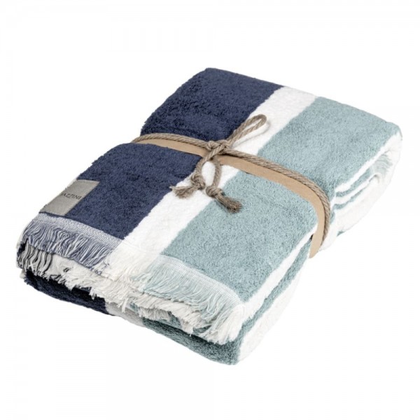 Serviette de bain Fazzini Gradazioni 100X180 couleur bleu-surf