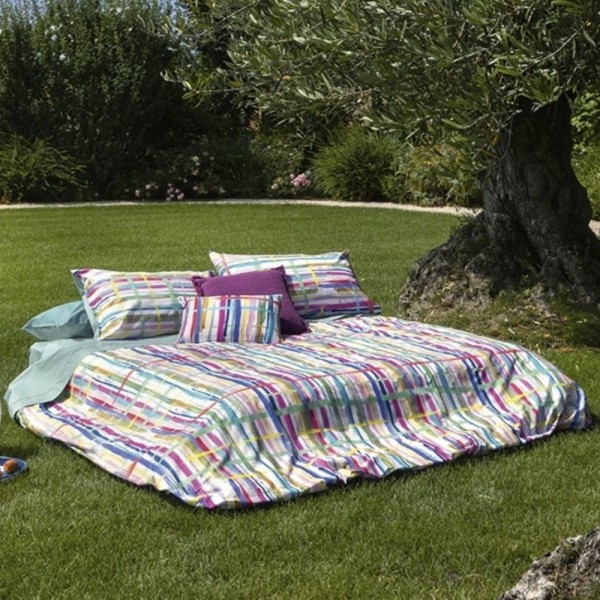 Couvre-lit matelassé pour lit une place et demie Fazzini Fili Multicolore