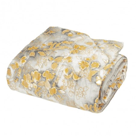 Doppelbett-Steppdecke Fazzini Chinoiserie in der Farbe Gold