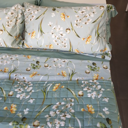Komplette Bettlaken-Set Cavalieri Imprimes für ein Doppelbett in der Farbe Emeline