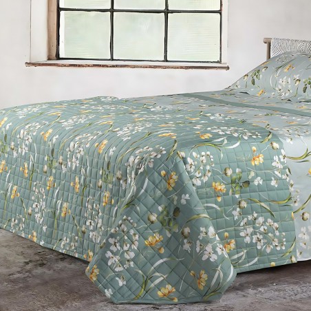 Doppelbett-Cover Cavalieri Imprimes aus Satin in der Farbe Emeline