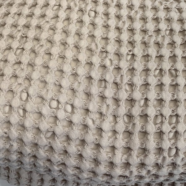 Doppelbett-Cover mit Waffelmuster Cavalieri Lisbona in der Farbe Sand