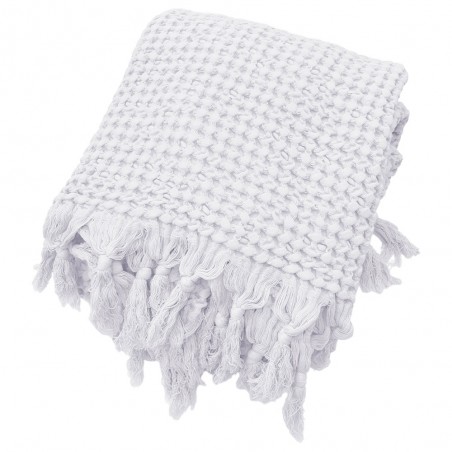 Plaid en nid d'abeille 130x170 cm Cavalieri Lisbona, couleur blanc