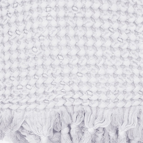 Plaid en nid d'abeille 130x170 cm Cavalieri Lisbona, couleur blanc