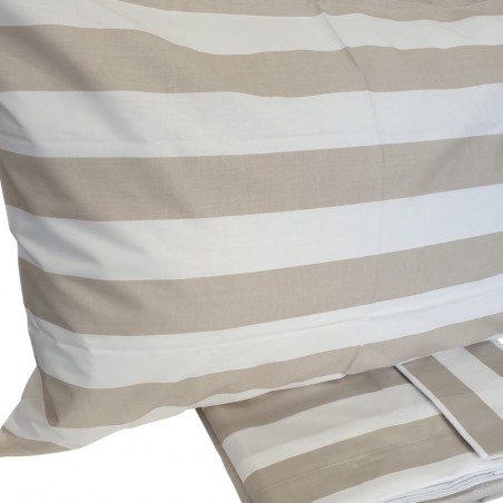 Komplette Bettlaken-Set mit dem Effekt Bettüberwurf für ein Doppelbett, Cavalieri Lumiere, in der Farbe Taube