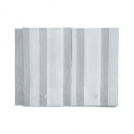 Komplette Bettlaken-Set mit dem Effekt Bettüberwurf für ein Doppelbett, Cavalieri Lumiere, in der Farbe Grau