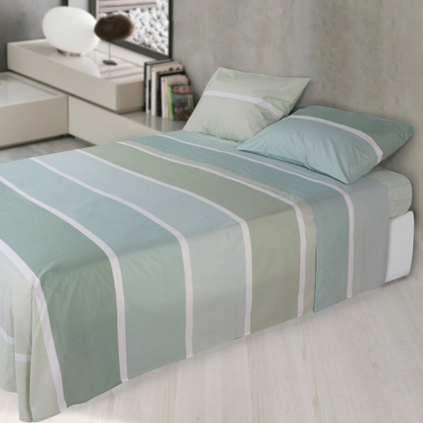 Komplette Bettlaken-Set Cavalieri Palette für ein Einzelbett in Grun