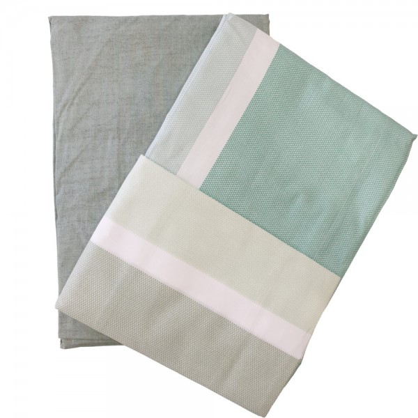 Ensemble de draps pour lit une place et demie Cavalieri Palette, couleur vert