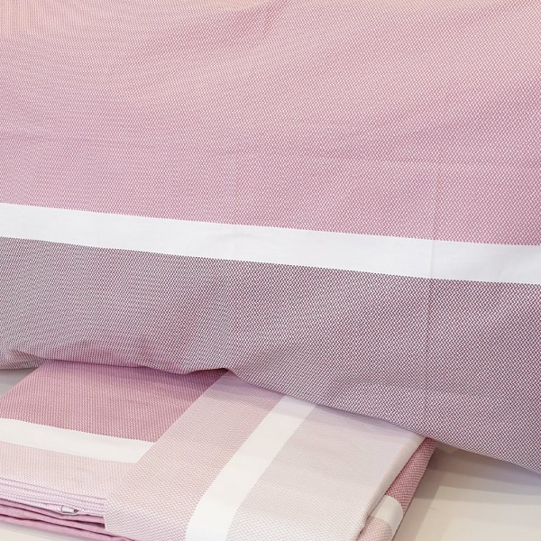 Ensemble de draps pour lit une place et demie Cavalieri Palette, couleur rose