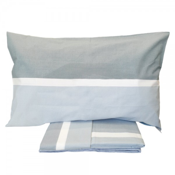 Completo lenzuola letto piazza e mezza Cavalieri Palette colore Blu