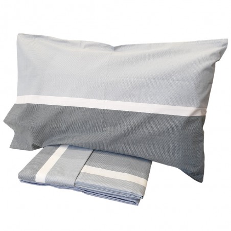 Completo lenzuola letto piazza e mezza Cavalieri Palette colore Blu