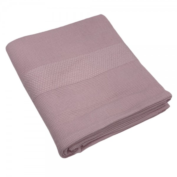 Serviette de bain en nid d'abeille couleur rose antique de Cavalieri Morgan