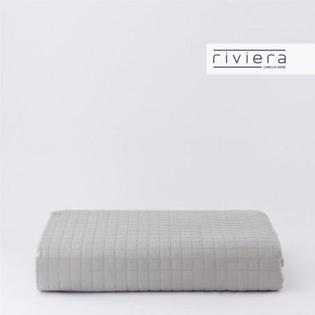 Steppdecke aus Mikrofaser für Einzelbett und halbes Bett Carillo Passepartout Farbe Grau